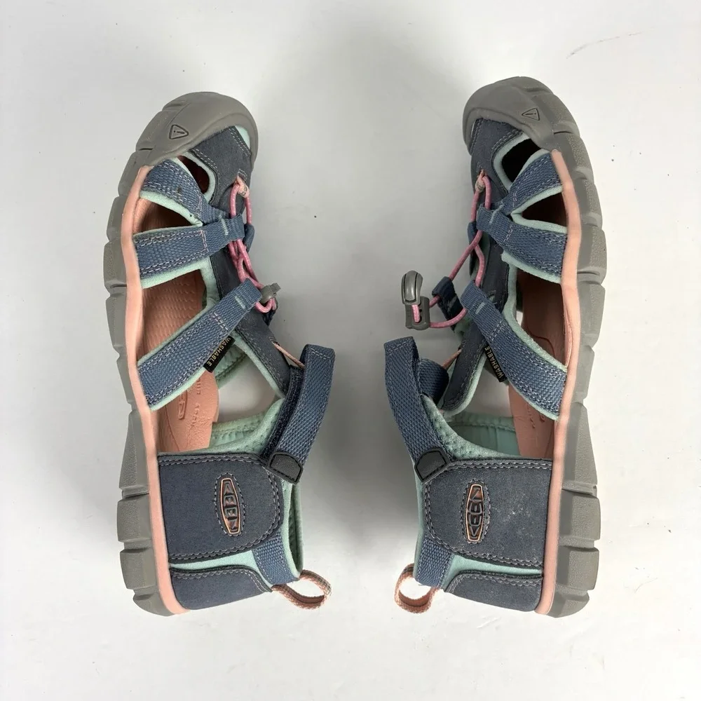 Keen CNX Blue Pink Pull-On Washable Sport Sandals Shoes women's size 6